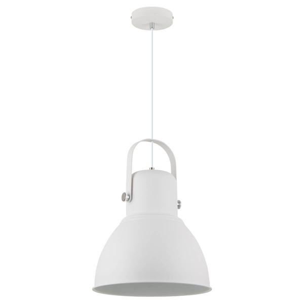 Wisząca Lampa loftowa Kairos A8015-SWH nad wyspę metal kopuła biały
