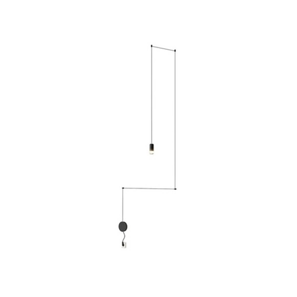 Lampa ścienna Flusso MSE1501100474 LED 2,5W 3000K z podwieszeniem czarna