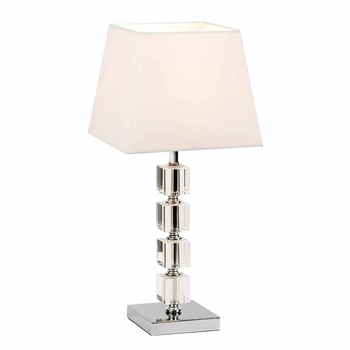 Nowoczesna lampa stołowa Murford 96940-TLCH Endon abażur tkanina metal biały