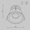 Lampa tarasowa sufitowa Zoom DL034-L12W4K-W LED 12W 4000K IP65 oczko biała