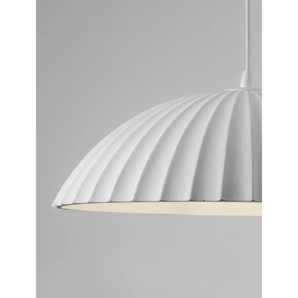 Betonowa lampa wisząca nad stół GIRONTO LE45302 do jadalni biała