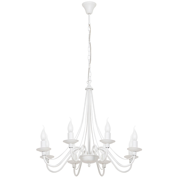 Lampa wisząca Róża 397P Aldex żyrandol na łańcuchu pałacowy biały
