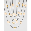 Zwisająca lampa do salonu CUTERVO LE44602 LED 102W 3000K balls czarna złota biała