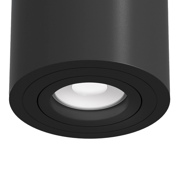 Okrągła oprawa sufitowa Atom C016CL-01B tuba czarna