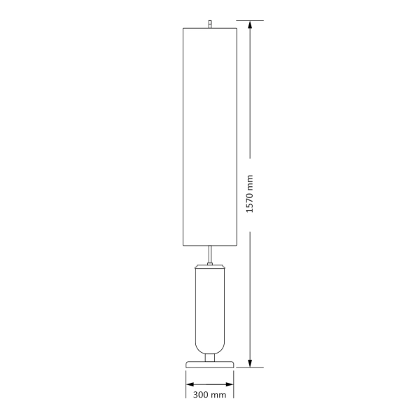 Stojąca lampa tuba Natura NAT-LS-3 (ZM) ekologiczna drewniana biała