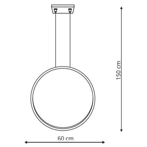 Loftowa lampa wisząca MIRROR LP-999/1P S BK Light Prestige LED 35W 3000K IP44 metalowa oprawa zwis okrągły do łazienki czarna