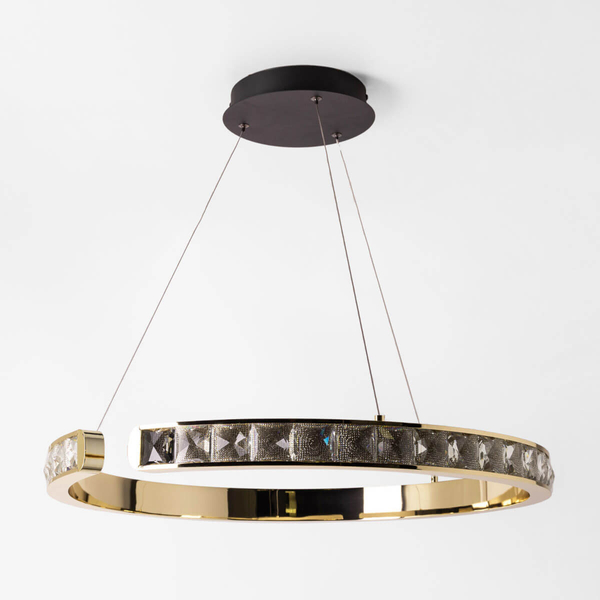 Lampa zwisowa Muriel MD4996-1-3GBD Zumaline LED 3000K 60W glamour złota