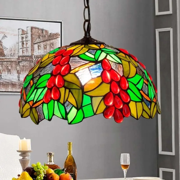 Lampa wisząca Capolavoro ABR-LS-CAPO2 szklany witraż tiffany kolorowa