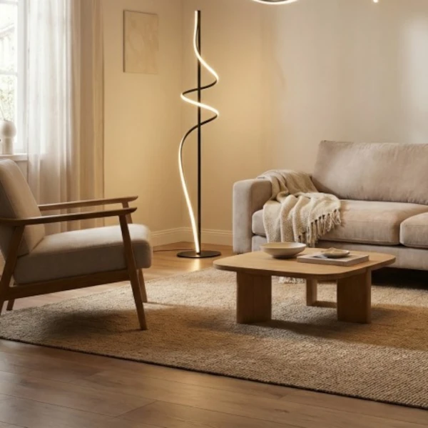 Lampa podłogowa VIRGO czarna AZ7153 1x35W LED 3000K ze ściemniaczem