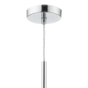 Abażurowa wisząca lampa Ronda RON1039 okrągła tuba szary chrom