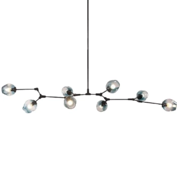 Lampa sufitowa Smokey ABIGALI-MD2003-9PCS-JG molekuły czarne