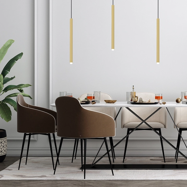 Podłużny lampa wisząca Monza MLP8839 Milagro tuba nad wyspę złota