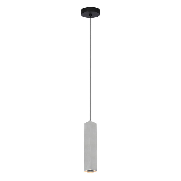 Lampa wisząca Ander PND-28394-1-ALU Italux do jadalni tubka srebrny