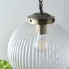 Kulista lampa wisząca Brydon 71123 Endon łańcuch szkło przezroczysty mosiądz