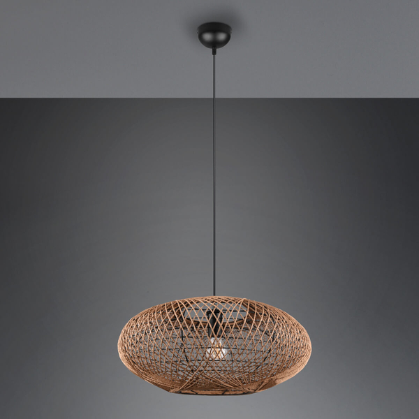 Lampa zwisająca nad stół HEDDA 312300136 Trio naturalna eko japandi brązowy