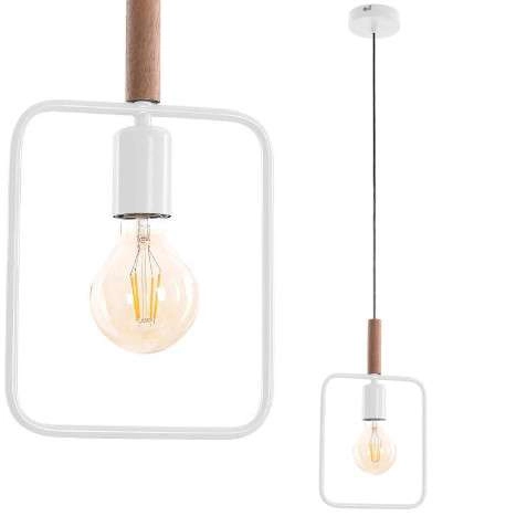Skandynawska lampa wisząca Frame 31-73563 ramka zwis loftowy biały