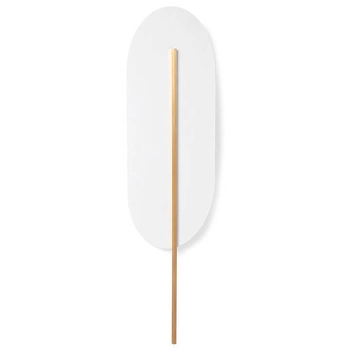 Kinkiet ścienny z mosiądzu Rokke RKK21030 ozdobny biały