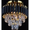 Salonowy plafon nad stół Toledo 6260/4B TR BL kryształowy złoty czarny