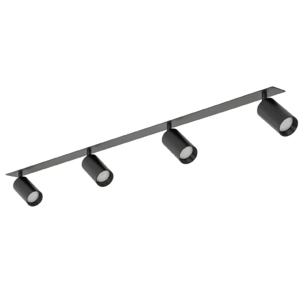 Podłużna regulowana sufitowa lampa Amis 10809 tubki czarny