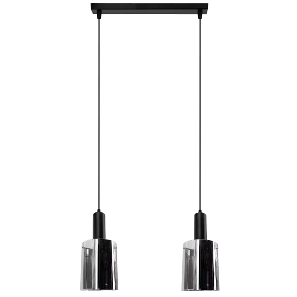 Loftowa lampa wisząca 2021/2 BL 8C nad wyspę czarna chrom