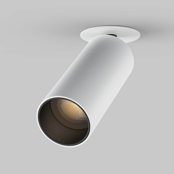 Metalowa lampa sufitowa Focus C053CL-L12W3K-W-W LED 12W 3000K tuba biała