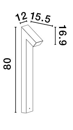 Stojąca lampa ogrodowa MONCLOVA LE71474 metalowa LED 6W czarna