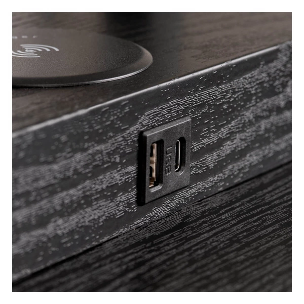 Lampa podłogowa Menno 44799/81/30 z funkcją ładowania telefonu beż czarna