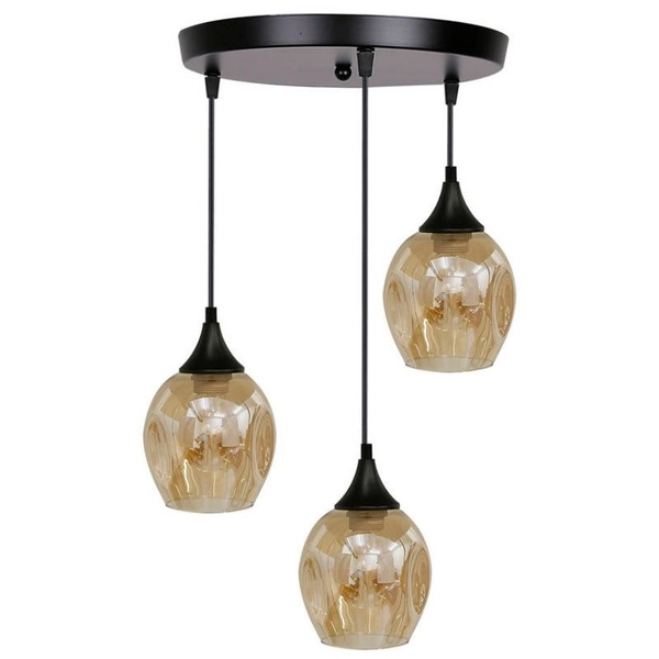 Industrialna lampa wisząca Aspa 33-00613 Candellux kaskada brązowa czarna