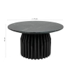 Marmurowy stolik kawowy LEVANTE MM001501100335 czarny drewno 75cm