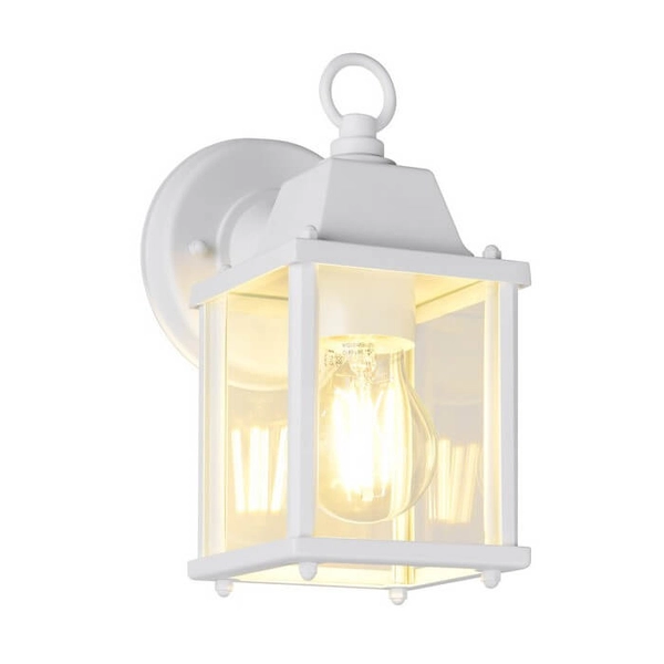 Metalowa lampa ścienna na taras MIRANDE 262260131 IP23 biała