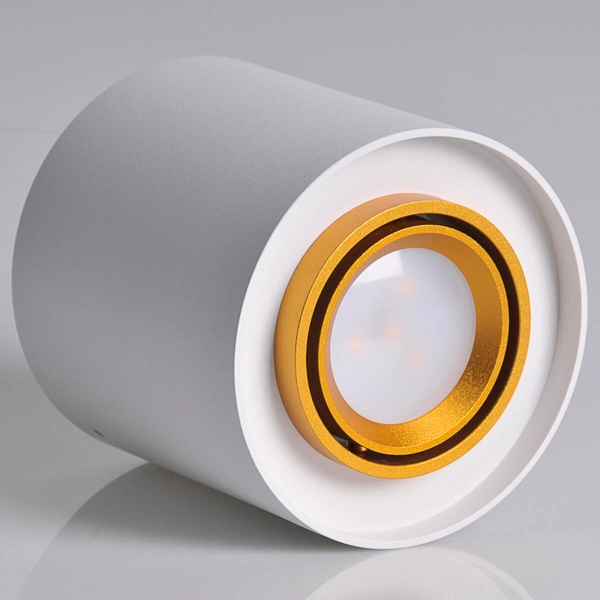 Sufitowa lampa metalowa Eger nowoczesna okrągła biała złota