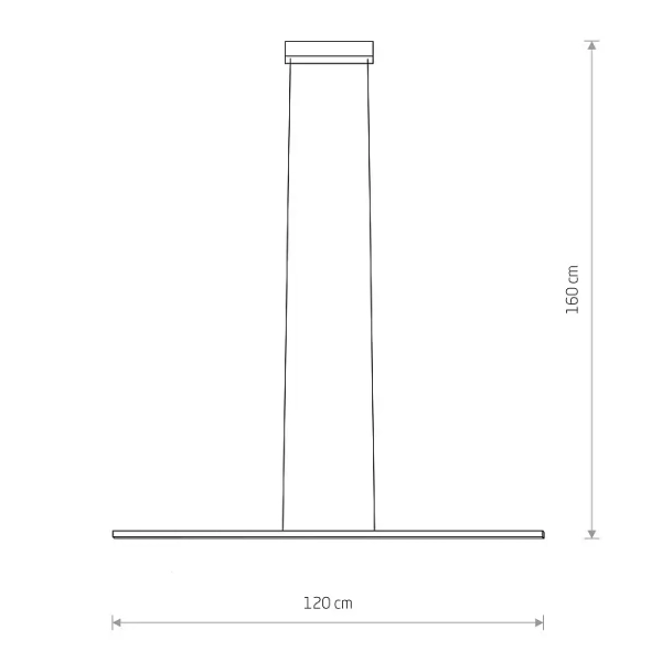 Wisząca lampa do salonu podłużna BAR 11583 LED 27W 3000K biała