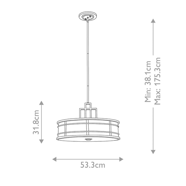 Metalowa lampa wisząca Fusion FE-FUSION-P-L-PNBR Feiss do jadalni mosiądz