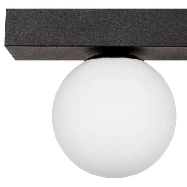 Lampa kulista przysufitowa SPHERE 1204 Zumaline do sypialni czarny biały