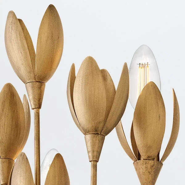 Dekoracyjny kinkiet ścienny Flora QN-FLORA-3W-GD do salonu złoty