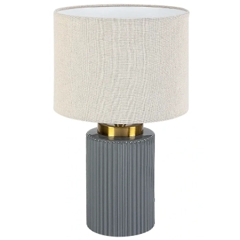 Nocna lampa stołowa Glovy 74045 tuba ceramiczna szary