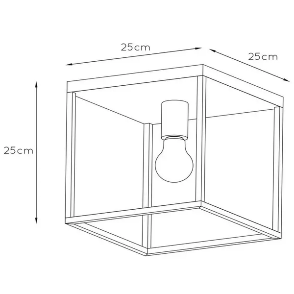 Sufitowa lampa kostka ARTHUR 08124/01/30 Lucide czarny miedziany