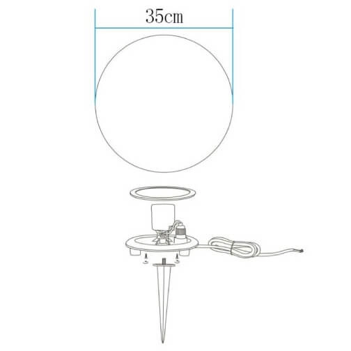 Zewnętrzna lampa stojąca Ball ES-B035 Step IP65 ball tarasowa biała