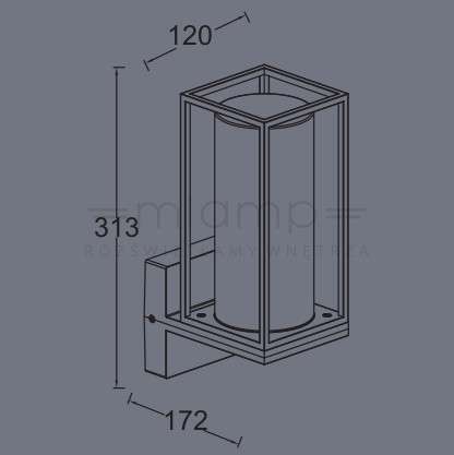 Ścienna LAMPA ogrodowa FLAIR 5288801012 Lutec zewnętrzna OPRAWA elewacyjna outdoor IP44 czarna przezroczysta