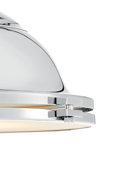 Industrialna LAMPA wisząca NAUTILIUS L 10263103 Kaspa okrągła OPRAWA metalowy ZWIS na łańcuchu chrom