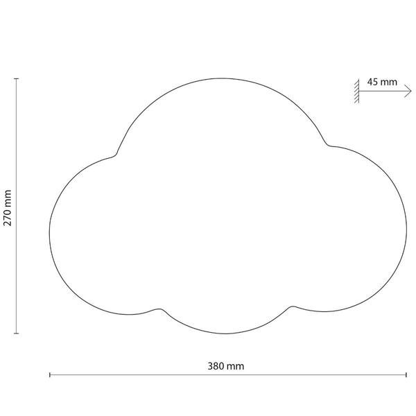 Kinkiet naścienny do dziecięcego pokoju Cloud 4967 obłok różowa