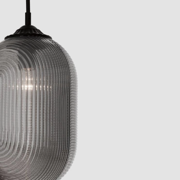 LAMPA wisząca ARJONA LE41880 Luces Exclusivas szklana OPRAWA modernistyczny zwis przydymiony czarny