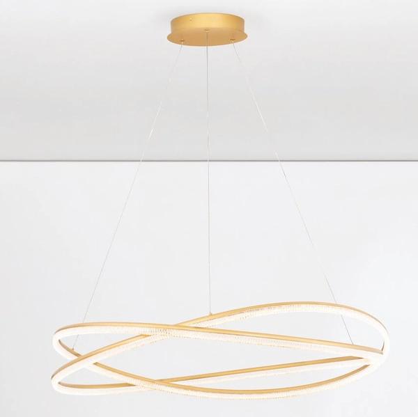 Lampa wisząca nad stół ILAVE LE44324 LED 68W 3000K spirala złota