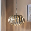 Designerska lampa wisząca do jadalni srebrna Delphine OUTLET