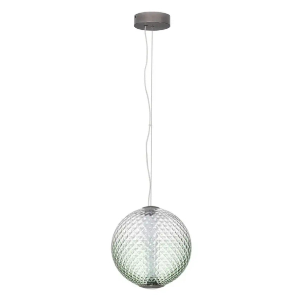 Szklana lampa wisząca nad stół CORVELA LE45175 LED 20W 3000K szara zielona