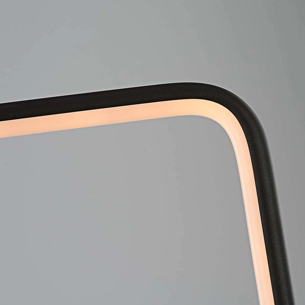 Kinkiet LAMPA ścienna MDECO SLIM/000103/3000/B kwadratowa OPRAWA metalowa LED 20W 3000K ramka czarna