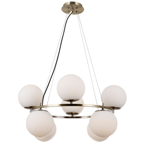Lampa wisząca Larosa PND-33453-4-4-ABR Italux molekuły kule antyczny brąz