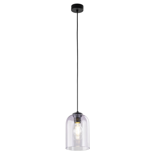 Wisząca lampa do sypialni Molly 10299 tubka fioletowa czarna