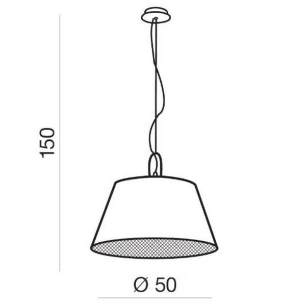 Zwisająca lampa salonowa Alicante AZ2292 Azzardo abażur czarna