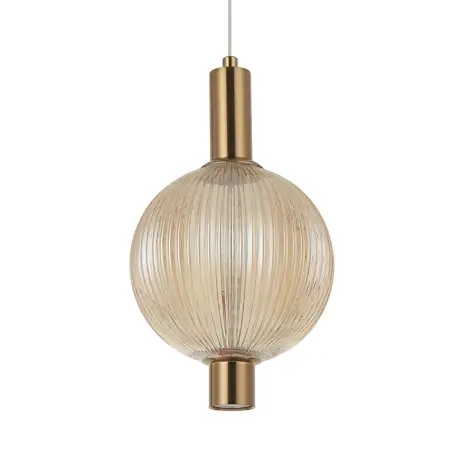 Żyrandol do salonu Lenti PND-83631-1-AB-AMB LED 7W 3000K bursztynowy złoty